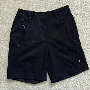 Jamie Sadock Women’s High Rise Black Polyester Black Shorts 8.5” Inseam Size 2